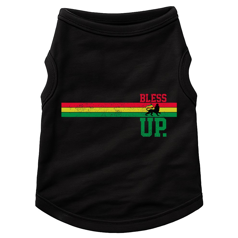 Reggae Music Rastafari Bless Up Lion Of Judah Rasta Gift Doggie Tank