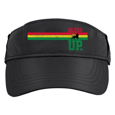 Reggae Music Rastafari Bless Up Lion Of Judah Rasta Gift Adult Drive Performance Visor