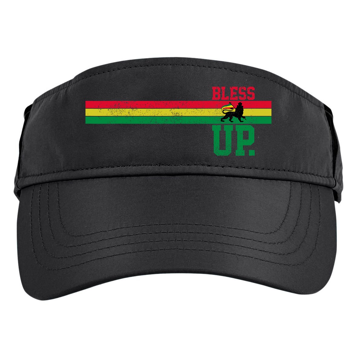 Reggae Music Rastafari Bless Up Lion Of Judah Rasta Gift Adult Drive Performance Visor