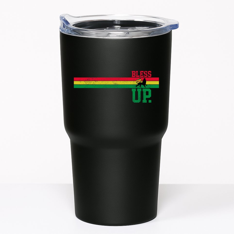 Reggae Music Rastafari Bless Up Lion Of Judah Rasta Gift Tumbler