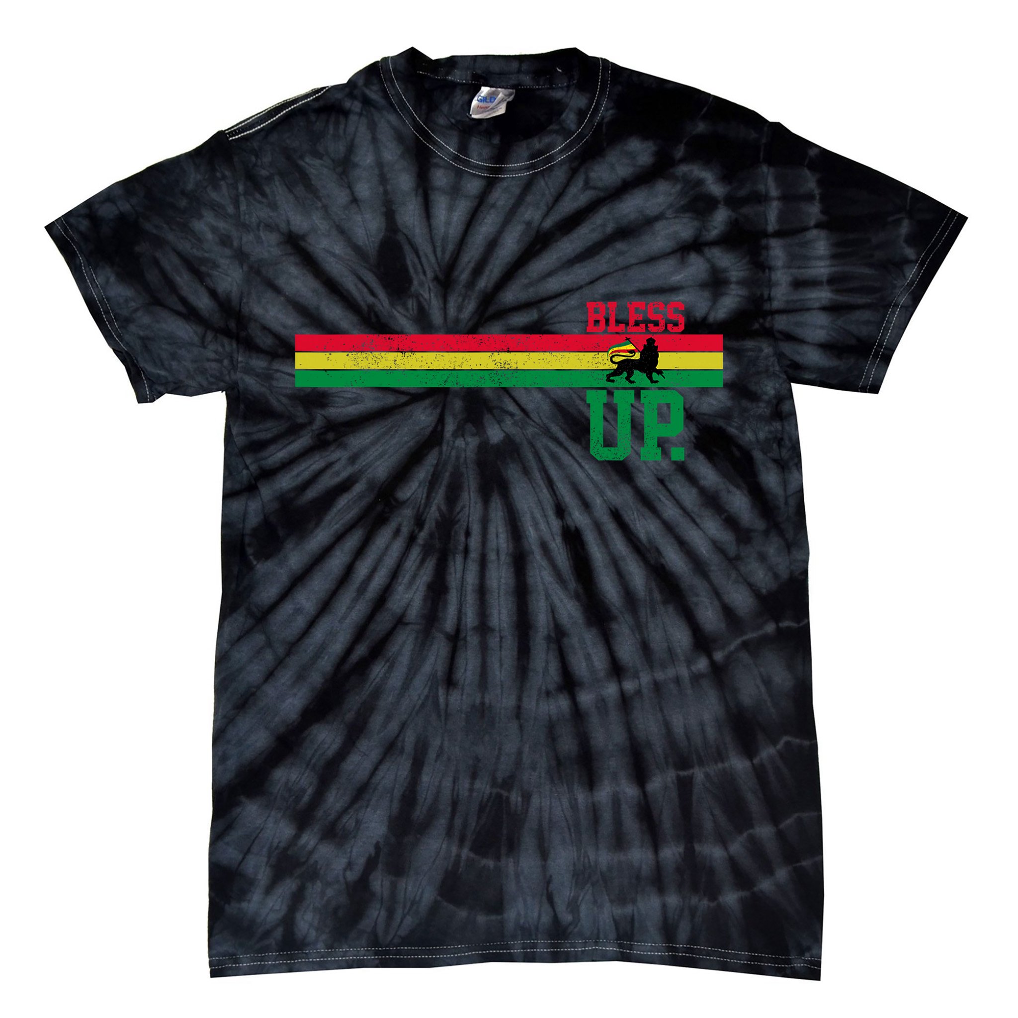 Reggae Music Rastafari Bless Up Lion Of Judah Rasta Gift Tie-Dye T-Shirt
