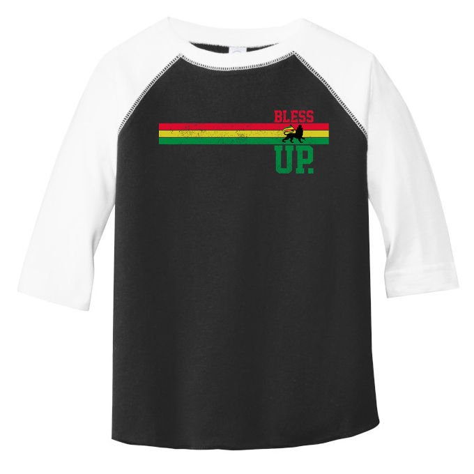 Reggae Music Rastafari Bless Up Lion Of Judah Rasta Gift Toddler Fine Jersey T-Shirt