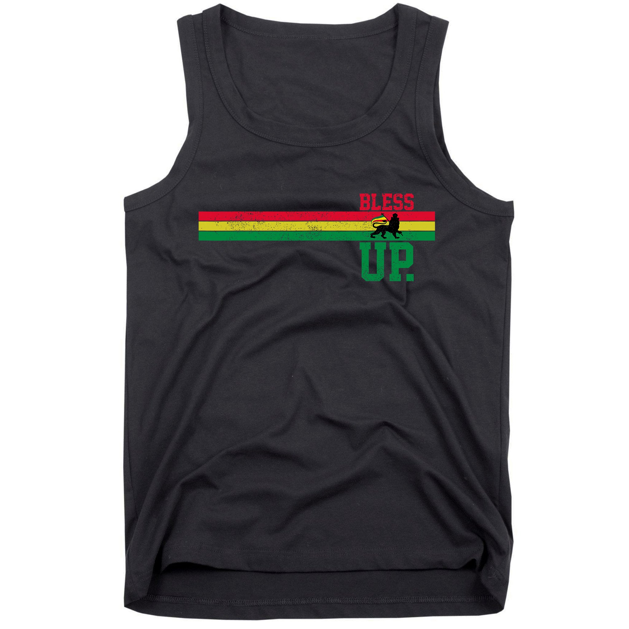 Reggae Music Rastafari Bless Up Lion Of Judah Rasta Gift Tank Top