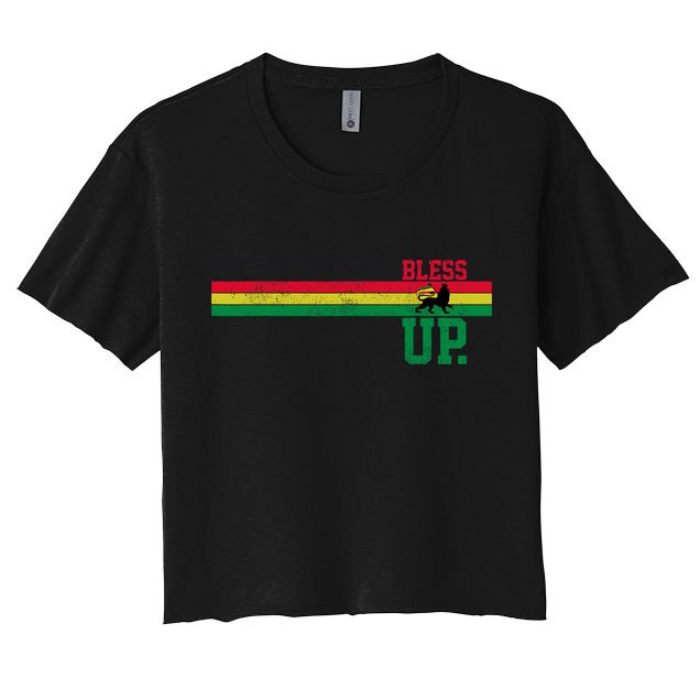 Reggae Music Rastafari Bless Up Lion Of Judah Rasta Gift Crop Top