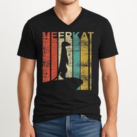 Retro Meerkat V-Neck T-Shirt