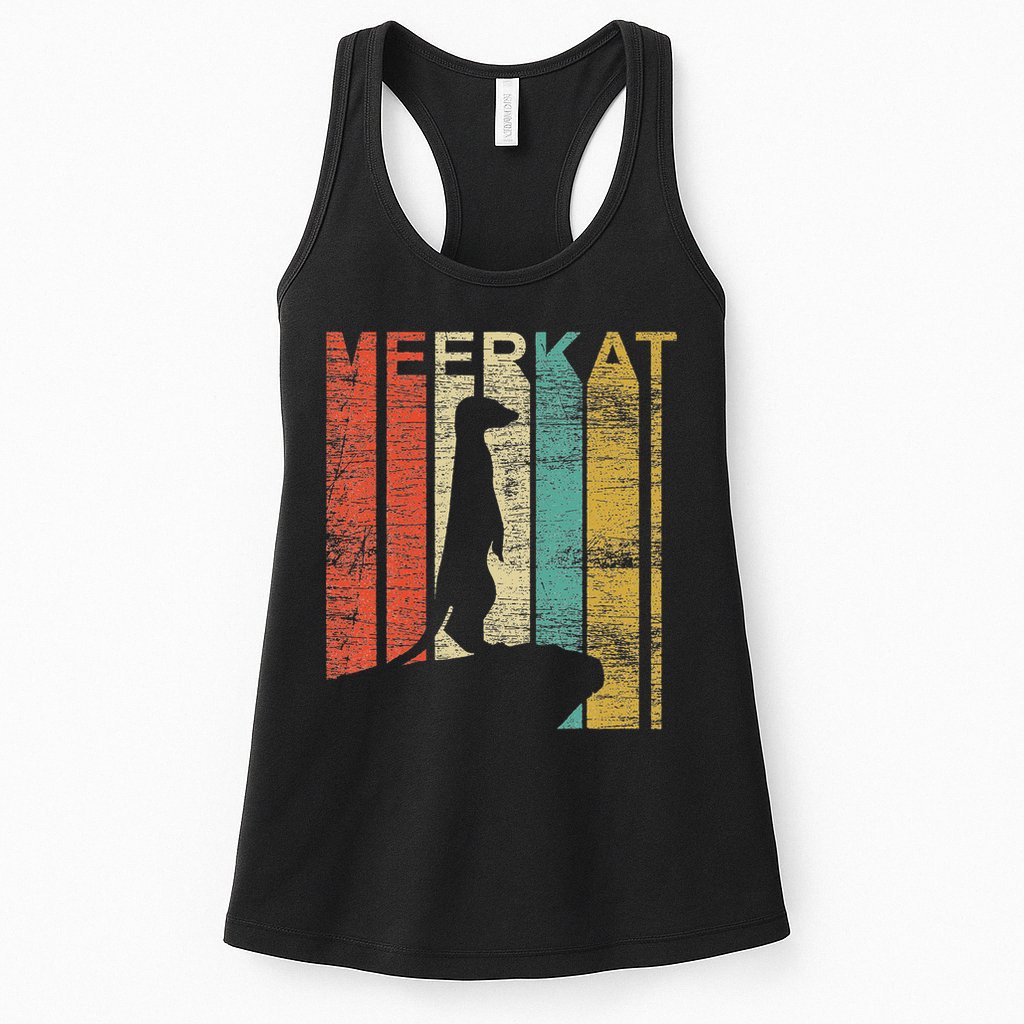 Retro Meerkat Womens Tank Top