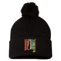 Retro Meerkat Pom Pom 12in Knit Beanie