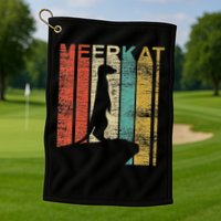 Retro Meerkat Golf Towel