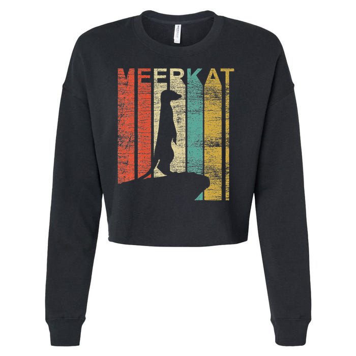 Retro Meerkat Cropped Pullover Crew