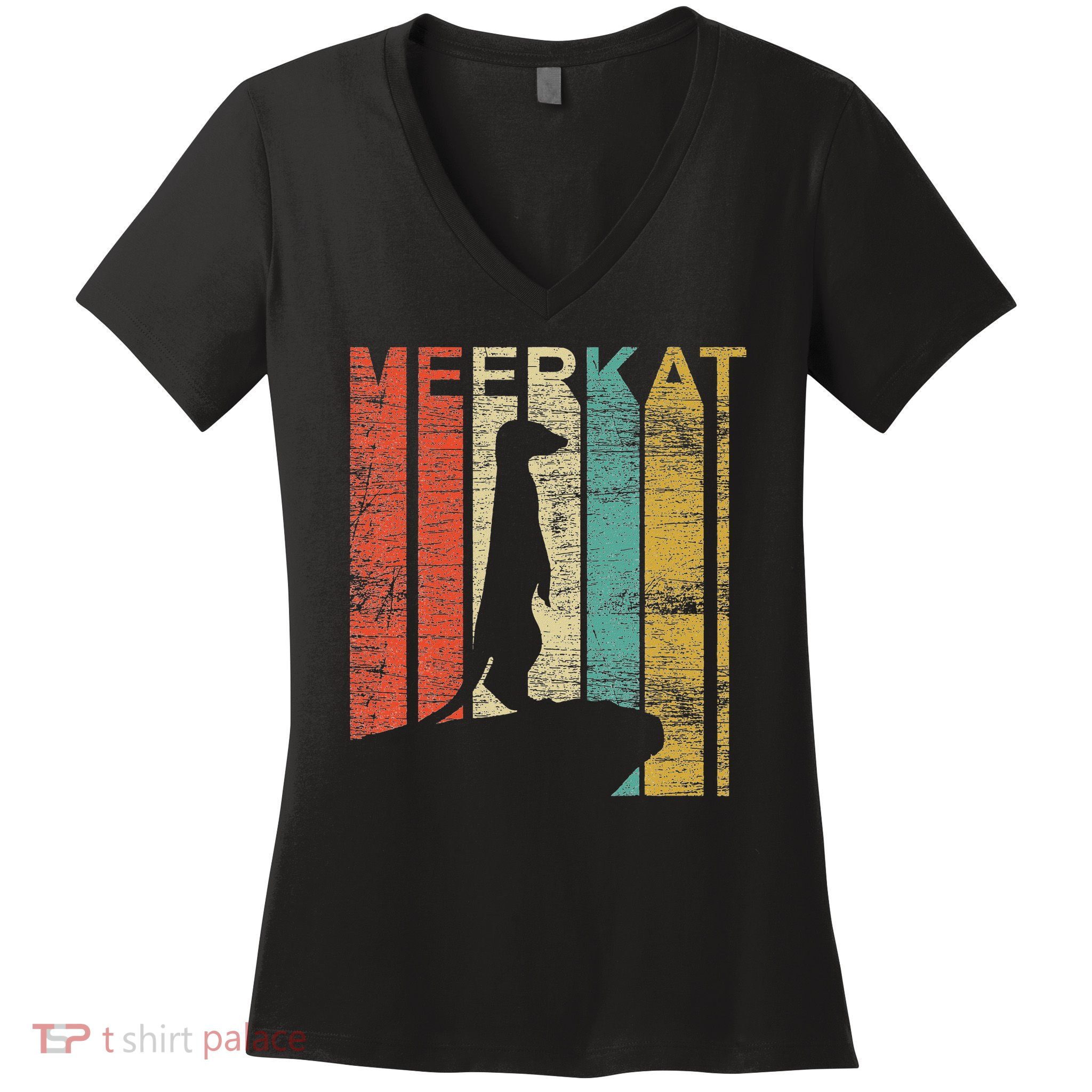 Retro Meerkat Women's V-Neck T-Shirt
