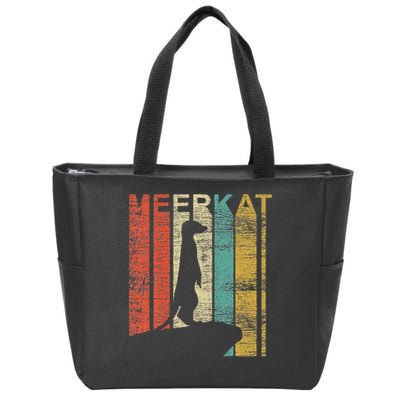 Retro Meerkat Zip Tote Bag