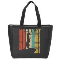 Retro Meerkat Zip Tote Bag
