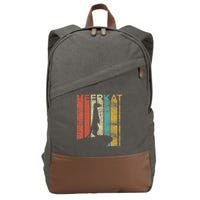 Retro Meerkat Cotton Canvas Backpack