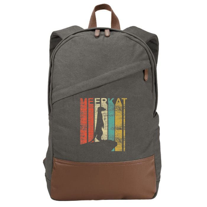 Retro Meerkat Cotton Canvas Backpack