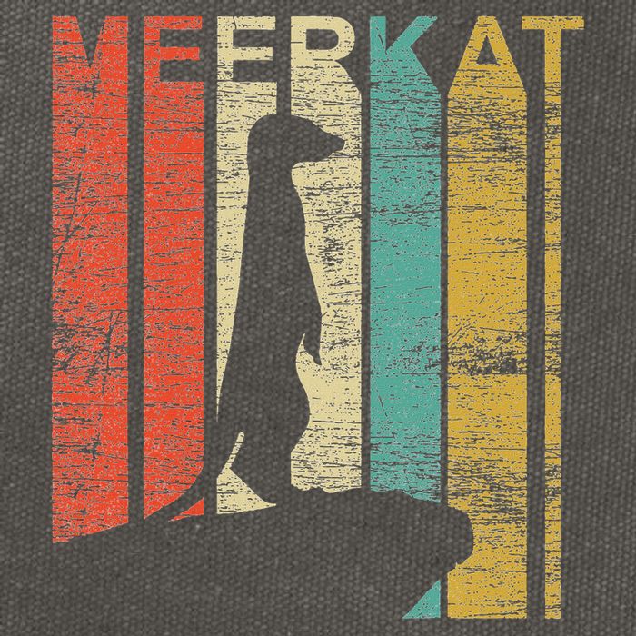 Retro Meerkat Cotton Canvas Backpack
