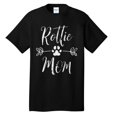 Rottie Mom Rottweiler Lover Owner Funny Dog Mom Tall T-Shirt