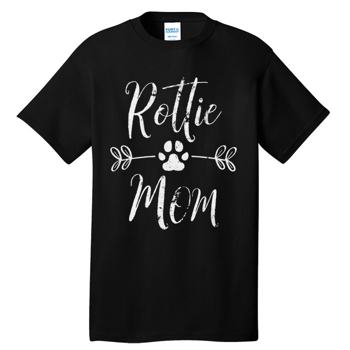 Rottie Mom Rottweiler Lover Owner Funny Dog Mom Tall T-Shirt