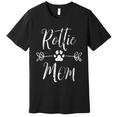 Rottie Mom Rottweiler Lover Owner Funny Dog Mom Premium T-Shirt