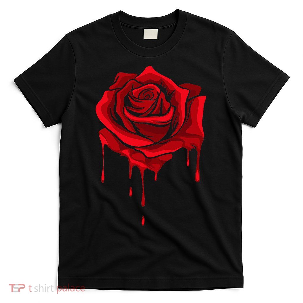 Red Melting Rose Garden Gardener Botanist Flowers Rose T-Shirt