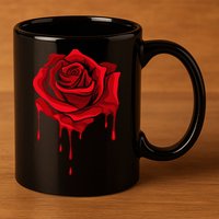 Red Melting Rose Garden Gardener Botanist Flowers Rose 11oz C Handle Ceramic Mug