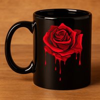 Red Melting Rose Garden Gardener Botanist Flowers Rose 11oz C Handle Ceramic Mug