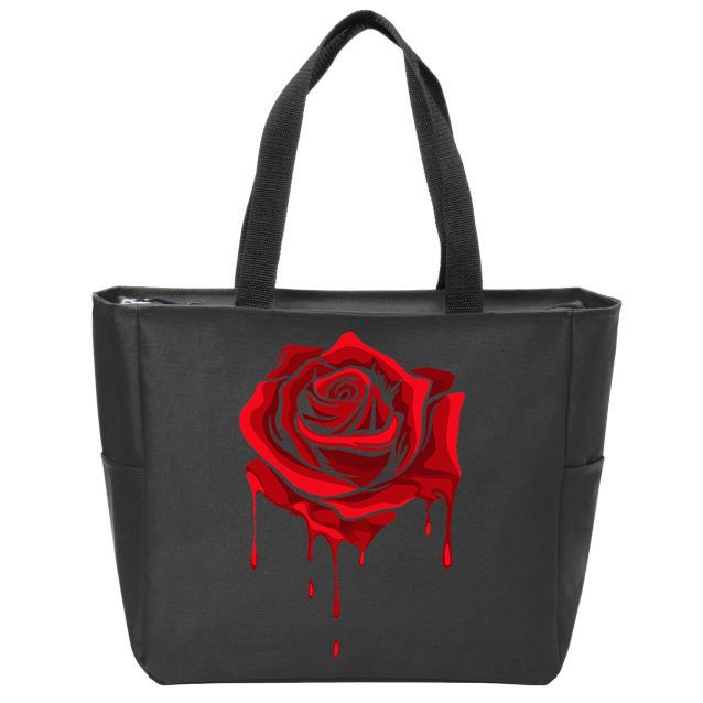 Red Melting Rose Garden Gardener Botanist Flowers Rose Zip Tote Bag