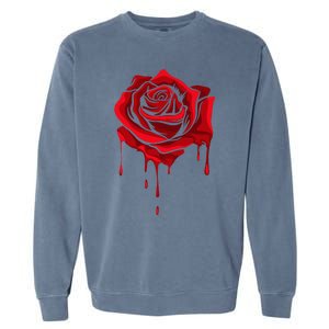 Red Melting Rose Garden Gardener Botanist Flowers Rose Garment-Dyed Sweatshirt