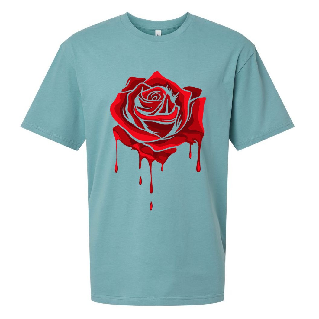 Red Melting Rose Garden Gardener Botanist Flowers Rose Sueded Cloud Jersey T-Shirt