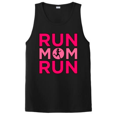 Run Mom Run Half Marathon Runner Running Lover Graphic Meaningful Gift PosiCharge Competitor Tank