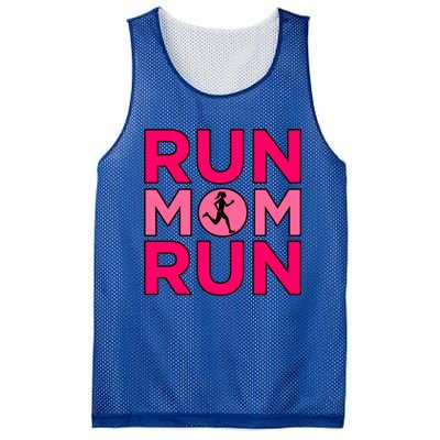 Run Mom Run Half Marathon Runner Running Lover Graphic Meaningful Gift Mesh Reversible Basketball Jersey Tank