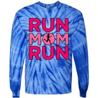 Run Mom Run Half Marathon Runner Running Lover Graphic Meaningful Gift Tie-Dye Long Sleeve Shirt