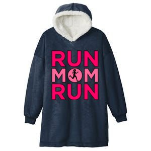 Run Mom Run Half Marathon Runner Running Lover Graphic Meaningful Gift Hooded Wearable Blanket