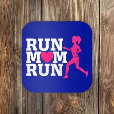 Run Mom Run Marathon Running Spectator Runner Mother's Day Gift Coaster