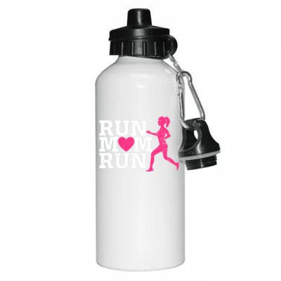 Run Mom Run Marathon Running Spectator Runner Mother's Day Gift Aluminum Water Bottle