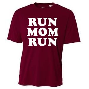 Run Mom Run Marathon Running Spectator Cooling Performance Crew T-Shirt