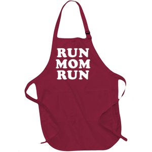 Run Mom Run Marathon Running Spectator Full-Length Apron With Pockets