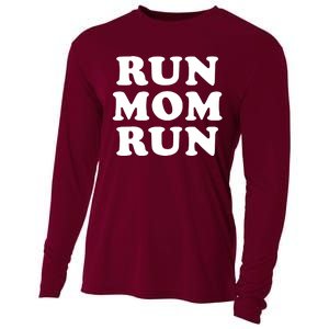 Run Mom Run Marathon Running Spectator Cooling Performance Long Sleeve Crew