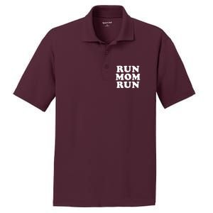 Run Mom Run Marathon Running Spectator PosiCharge RacerMesh Polo