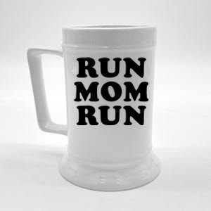 Run Mom Run Marathon Running Spectator Beer Stein