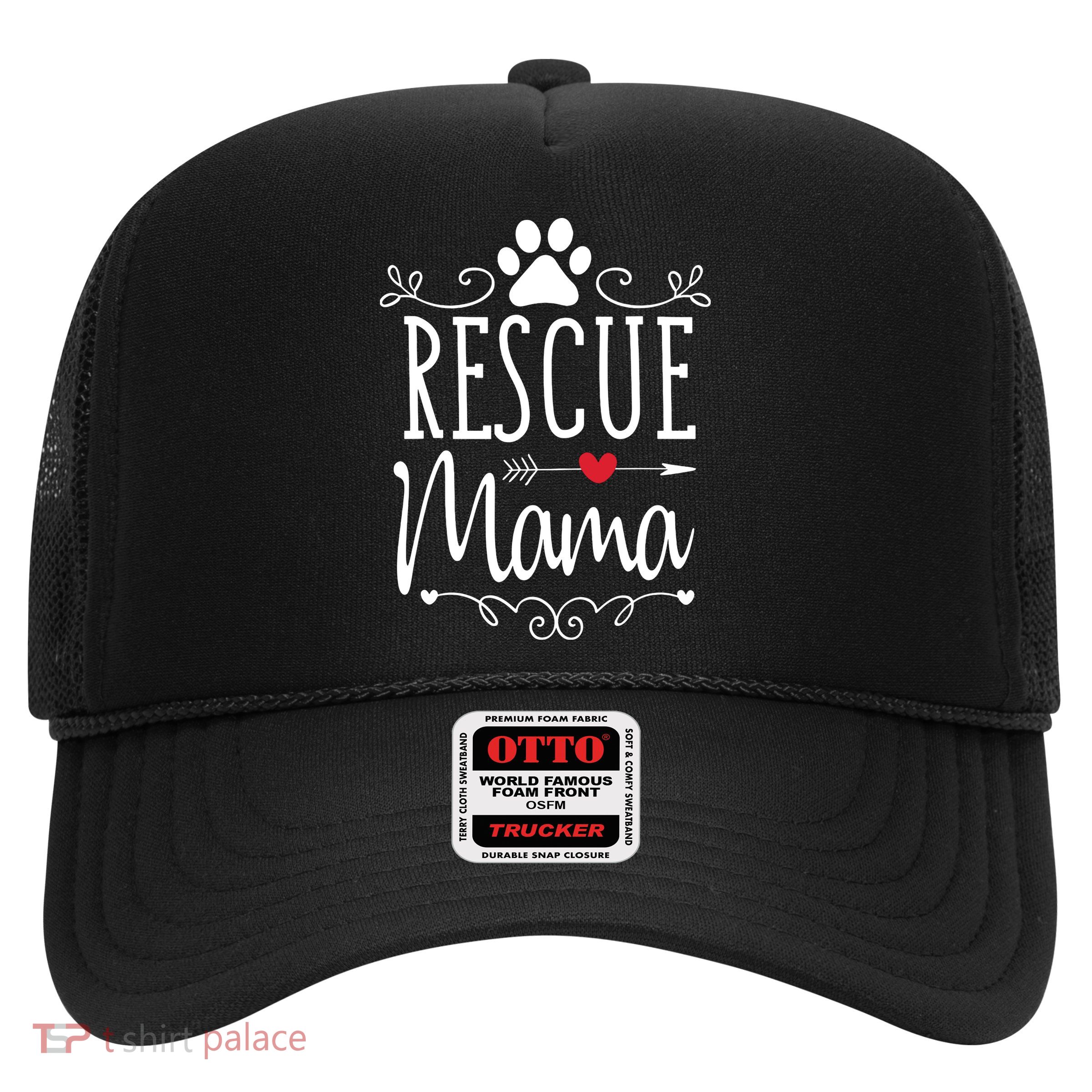 Rescue Mama Rescue Dog Lover Outfit Rescue Mom Gift Trucker Hat