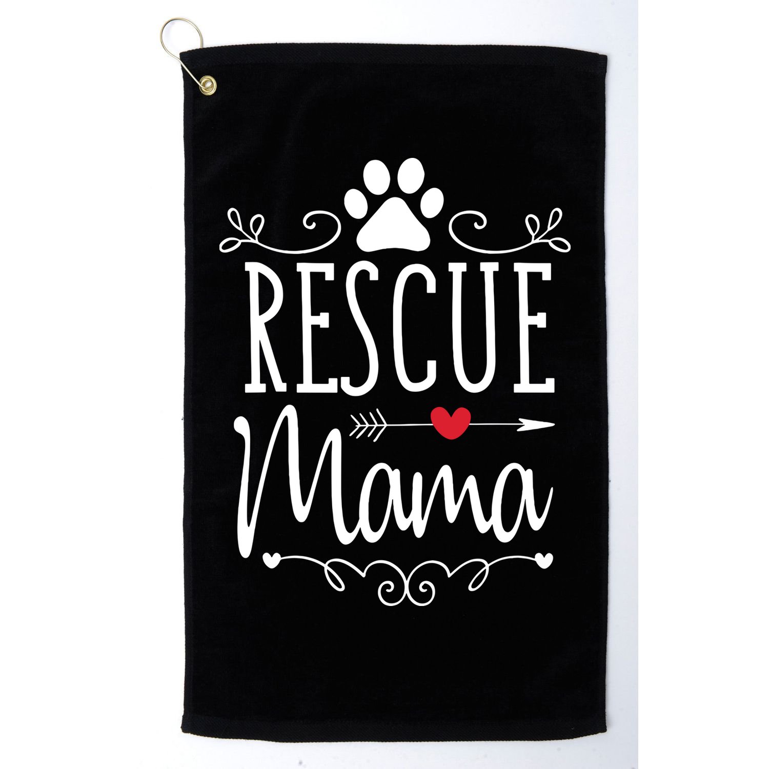Rescue Mama Rescue Dog Lover Outfit Rescue Mom Gift Golf Towel