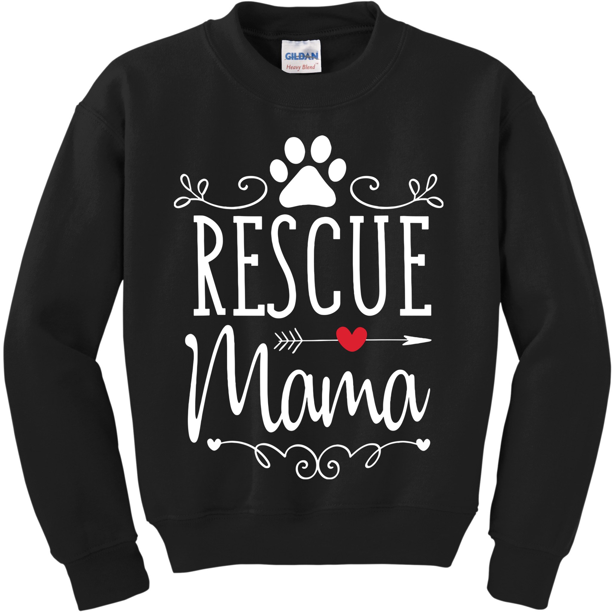 Rescue Mama Rescue Dog Lover Outfit Rescue Mom Gift Kids Sweatshirt
