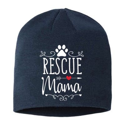 Rescue Mama Rescue Dog Lover Outfit Rescue Mom Gift Sustainable Beanie