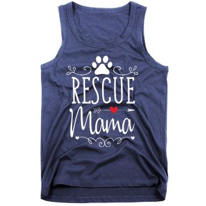 Rescue Mama Rescue Dog Lover Outfit Rescue Mom Gift Tank Top