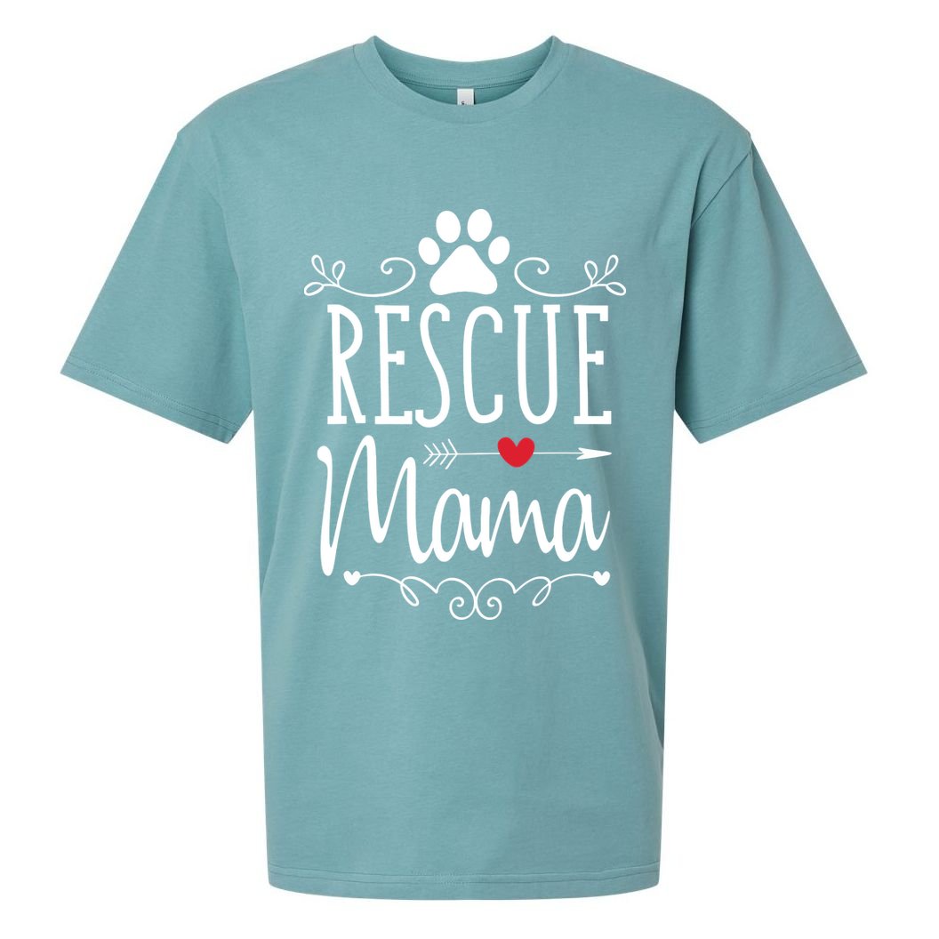 Rescue Mama Rescue Dog Lover Outfit Rescue Mom Gift Sueded Cloud Jersey T-Shirt