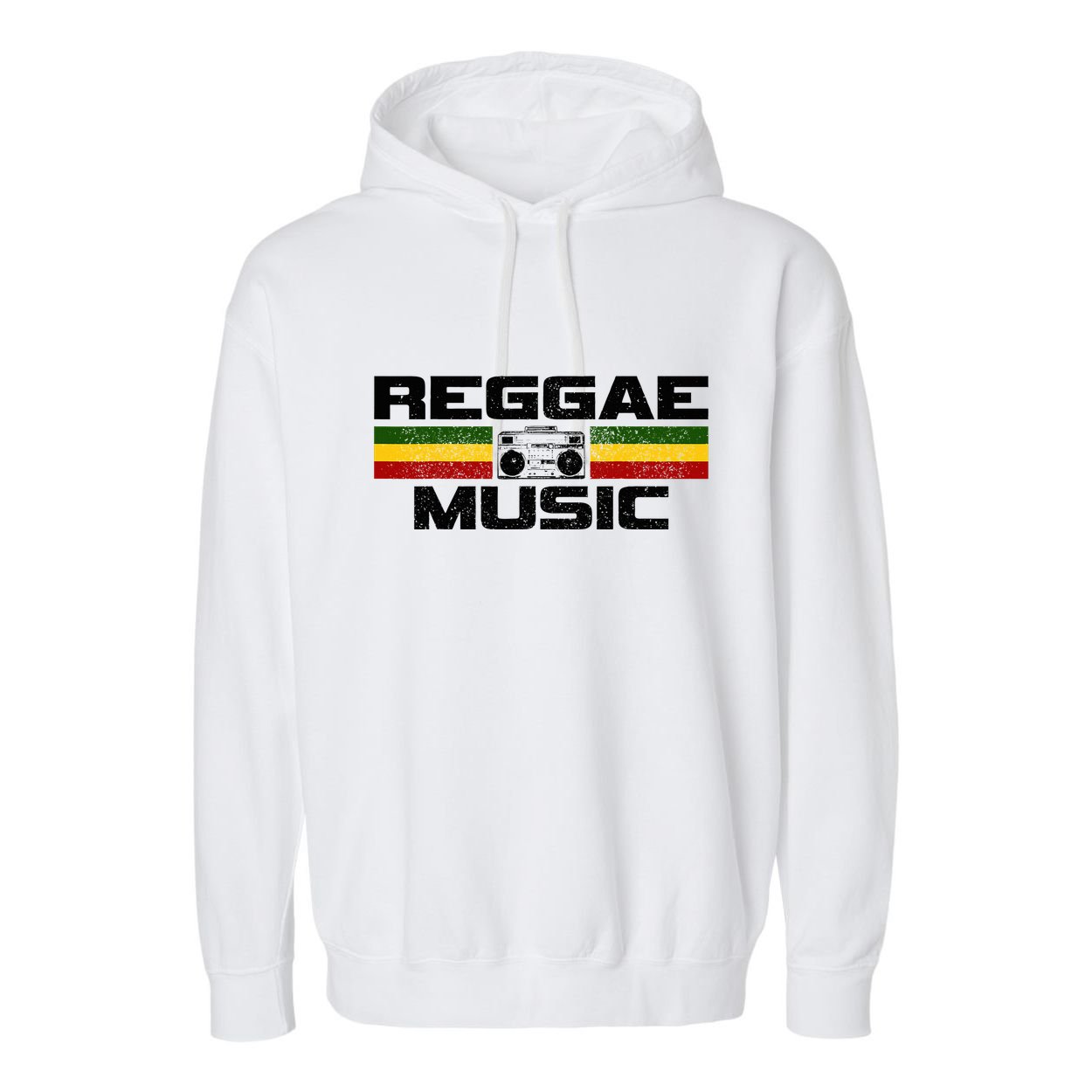 Reggae Music Rastafari Rasta Jamaica Gift Garment-Dyed Fleece Hoodie