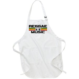 Reggae Music Rastafari Rasta Jamaica Gift Full-Length Apron With Pockets