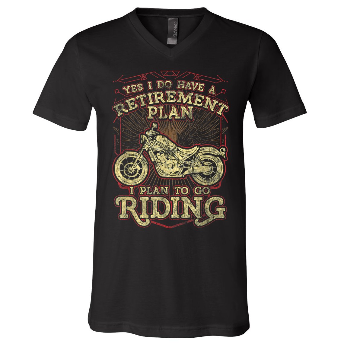 Retirement Motorcycle Riders Biker V-Neck T-Shirt