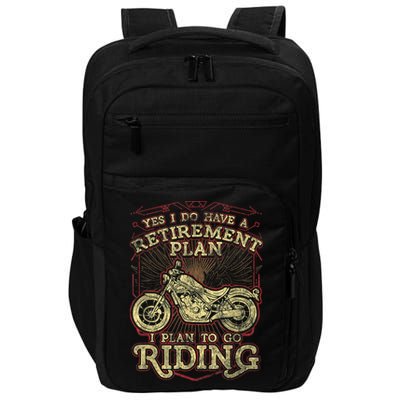Retirement Motorcycle Riders Biker Impact Tech Backpack
