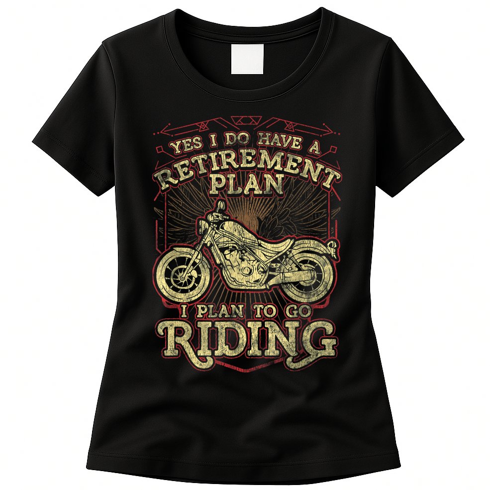 Retirement Motorcycle Riders Biker Womens T-Shirt